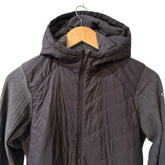 Icebreaker Women Descender Hybrid Half Zip Hooded Jacket M Black / Jet Heather - Picture 3 of 13